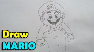 How to draw Mario - Step by step