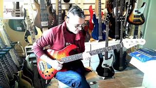 Lakland Skyline Japan: SK4DC QM Cherry Burst BASS DEMO