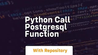 python call postgresql function