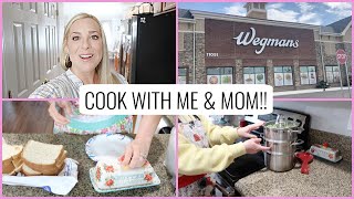 COOK \u0026 SHOP WITH ME // COOKING WITH MOM //EXPLORING WEGMANS GROCERY STORE // HOMEMAKER LIFE