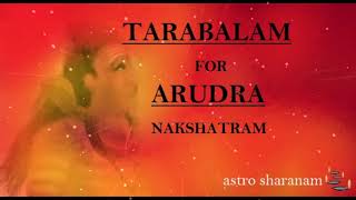 Tarabalam for Arudra Nakshatram