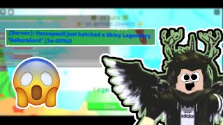 😱I HATCHED SHINY SAKURALORD🌸!!!!😱(NOT CLICKBAIT)(BUBBLE GUM SIMULATOR)