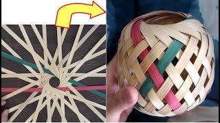 Comment Fabriquer un CACHE-POT en BAMBOU | Tresser une Corbeille | Vannerie Tuto Facile