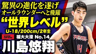 【高校バスケ】福大大濠 NBA目指す“怪物”オールラウンダー 川島悠翔(U18日本代表/200cm/2年)U17W杯で得点ランキング2位の活躍[ウインターカップ2022注目選手PLAYMIX]