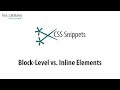 Block Level vs. Inline Elements (CSS tutorial)