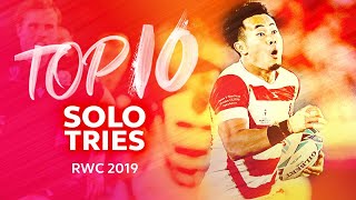 SOLO TRIES ⚡️ Top Ten Individual Tries | Rugby World Cup 2019