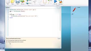 Programming - Small Basic Errors (1)