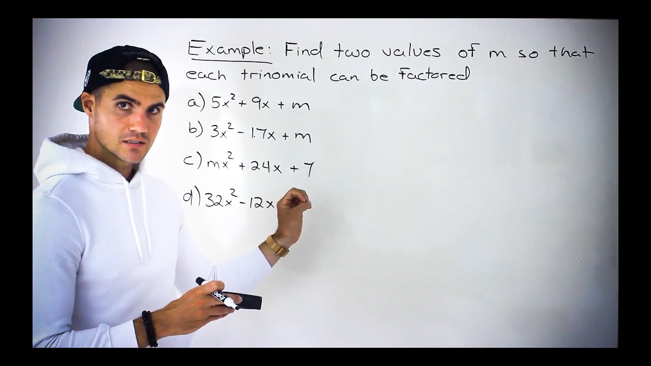 Grade 10 Math (Ontario, MPM2D) - Find Values So Trinomial Can Be ...