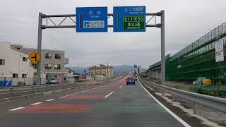 2022/01/05　松山外環状道路進捗状況を見る　松山空港から松山IC間　