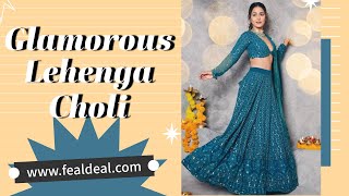 Rama Colored Party Wear Designer Lehenga Choli original video #fealdeal  #lehenga #lehengacholi