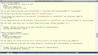 Contextual help in org-mode