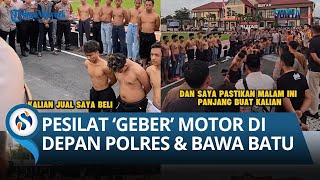 45 PESILAT Nekat Geber Motor di Polres Blitar, Ciut saat Diciduk, POLISI: Kalian Jual Kami Beli!