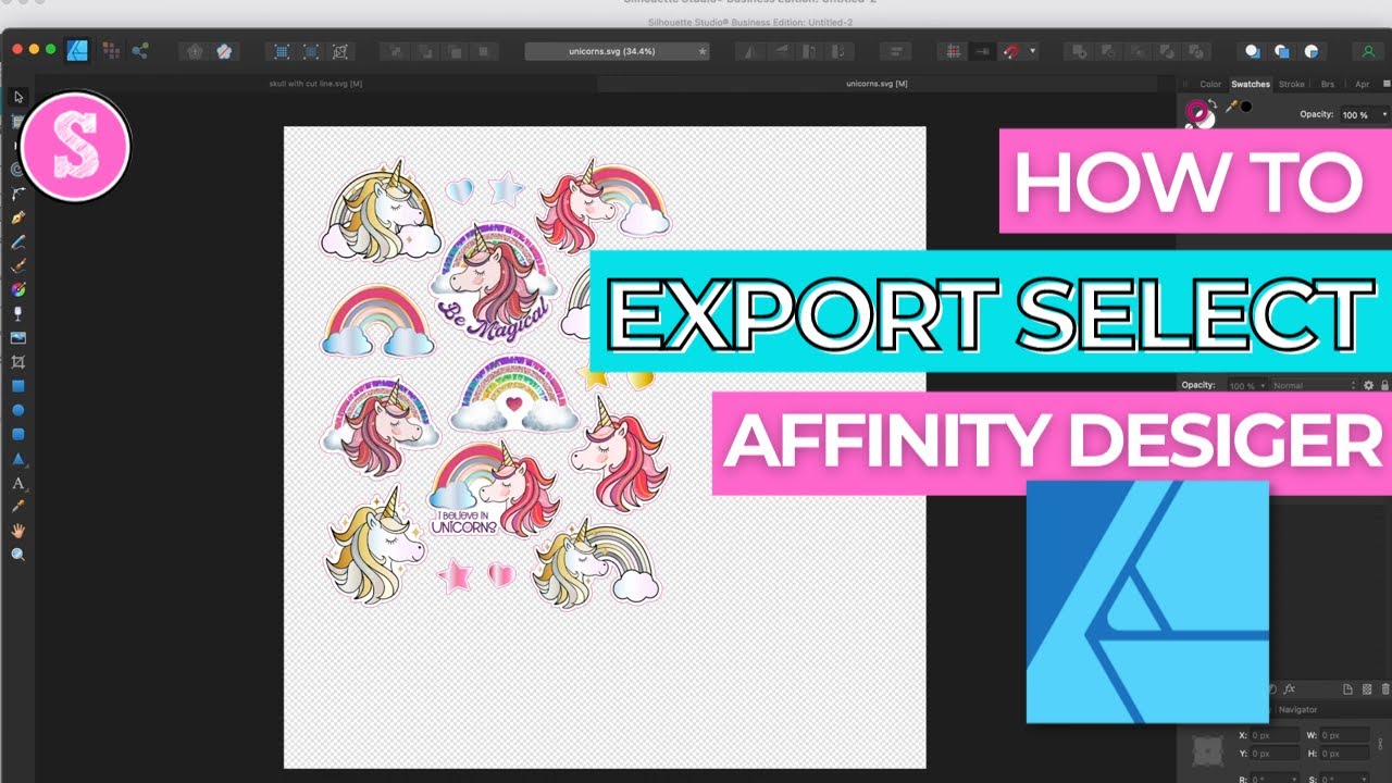 How To Export Select From Affinity Designer Youtube