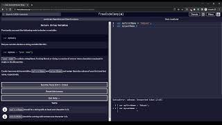 6/113 Declare String Variables | Freecodecamp | JavaScript Algorithms and Data Structures