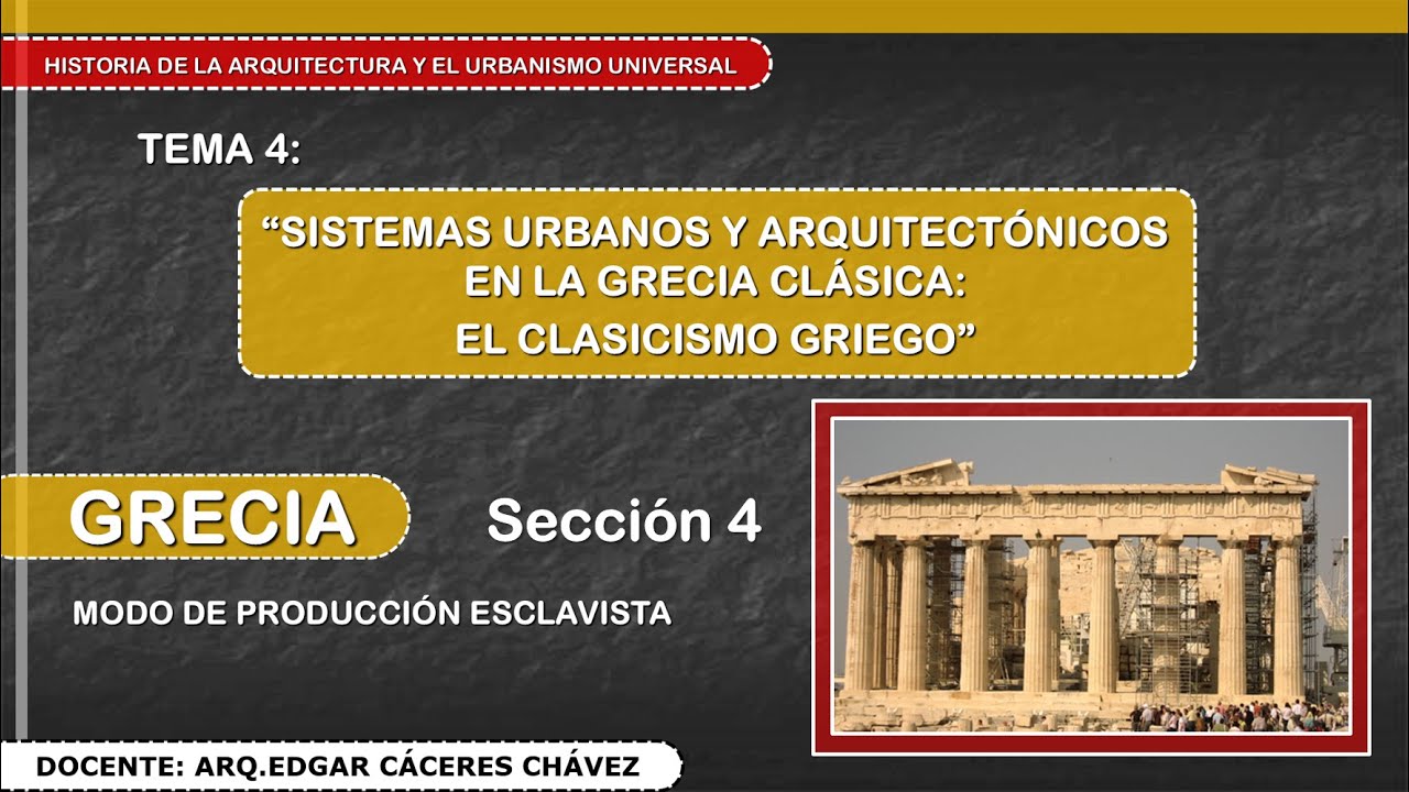 Tema 4. Sección 04. GRECIA: Características Del ARTE Griego - YouTube