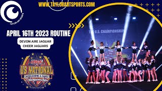 US National Cheer \u0026 Dance Championship - Routine #9 Devon Aire Jaguar Cheer Jaguars - Floor Level