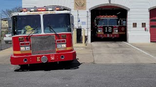 PFD Engine 50 Ladder 12 Responding  (Peaked Q, Horn, Spare)