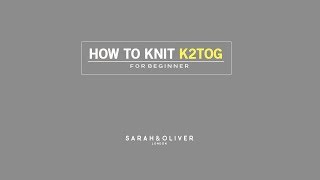 겉뜨기로 2코 모아뜨기 knit 2 together(k2tog)