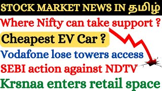 Market fall, Vodafone Idea, Godrej Properties, Tata Motors, SEBI on NDTV, Krsnaa diagnostics,Torrent