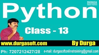 Learn Python Programming Tutorial Online Training by Durga Sir On 14-02-2018