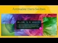 Animated Hero Section Using Only HTML and CSS | Step-by-Step Tutorial