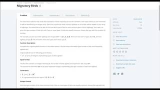 Hackerrank Migratory Birds Java Solution