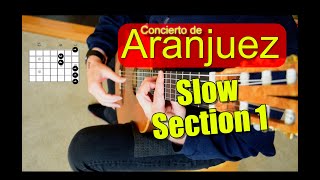 Rodrigo Guitar Concerto de Aranjuez - Slow Performance 1 (Bars 1 - 35)