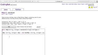 Map-2 (wordLen) Java Tutorial || coding bat.com