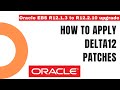 How to Apply Delta12 patches - How to Upgrade from Oracle EBS R12.1.3 to R12.2 - Apps DBA