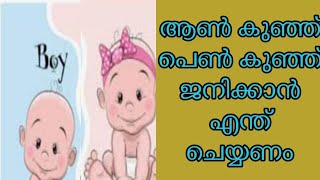 How To Have A Baby Boy or Girl/ആൺ കുഞ്ഞ് /പെൺ കുഞ്ഞ് ഉണ്ടാവാൻ എന്ത്‌ ചെയ്യണം