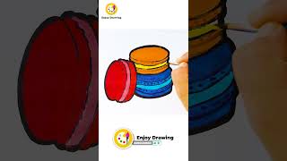 MACARON Drawing: How to Draw MACARON EASY for Beginners | ENJOY DRAWING