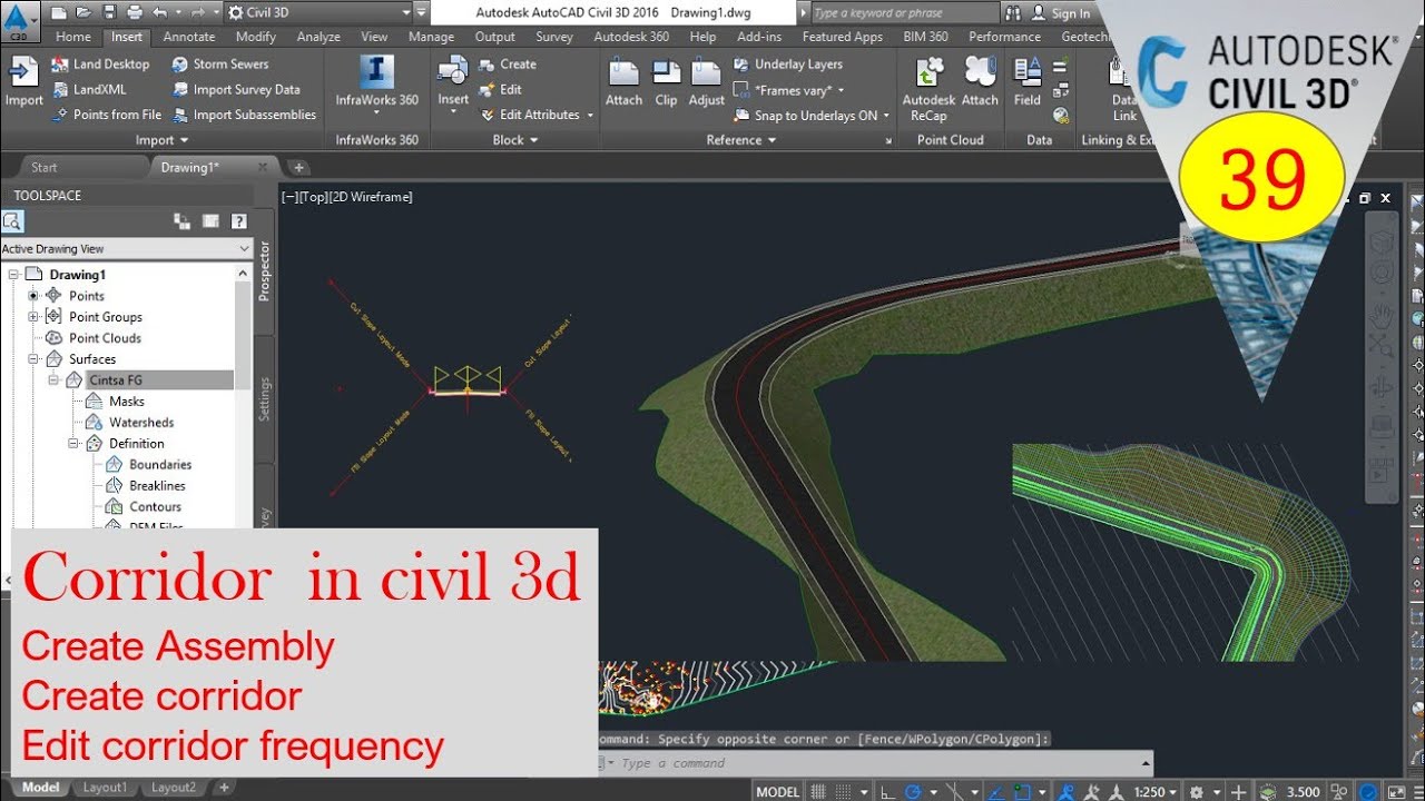 Corridor In Civil 3d How To Create Assembly And Corridor In Civil 3d