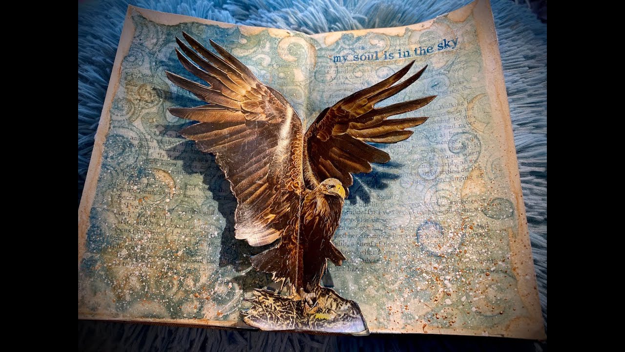 Eagle Soaring Altered Book Art Journal Tutorial Youtube