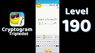 Cryptogram Tripledot Level 190 Answer | SolutionGuruji