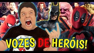 20 Vozes de Heróis Famosos em 2 Minutos!