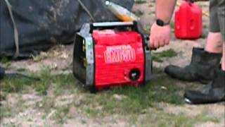 Honda EM650 Generator cold start demo