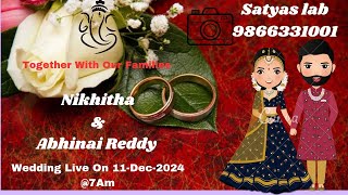 Nikhitha With Abhinai Reddy Wedding Live On 11-Dec-2024@7am