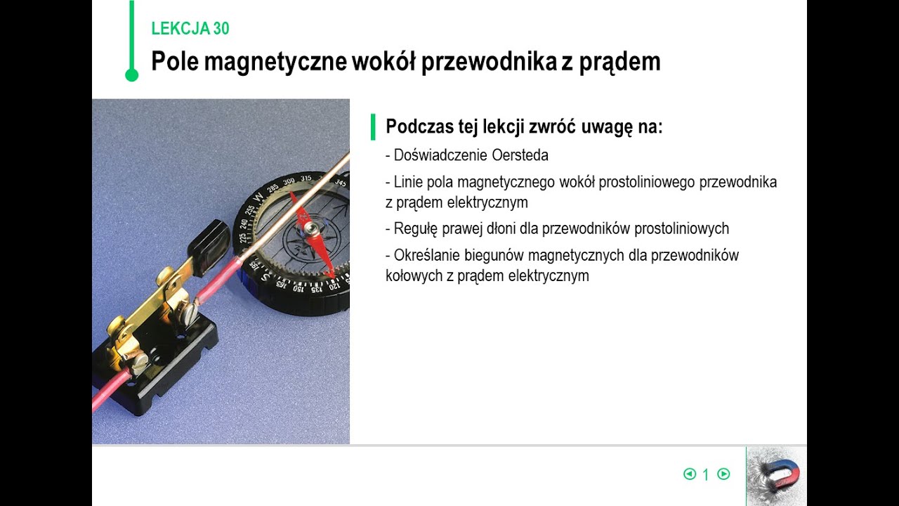 Fizyka - Klasa 8 - Pole Magnetyczne Wokół Przewodnika Z Prądem - YouTube