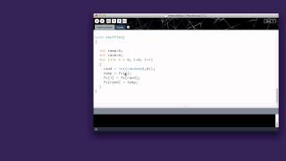 Processing memory card game: shuffle