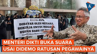 Respons Menteri Dikti Satryo Setelah Didemo Pegawainya dan Nama Istrinya Disebut-sebut