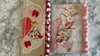 Quick \u0026 Easy Valentine Notebook Journal! Yummy gift or Happy Mail! #craftwithme  #craftandchat