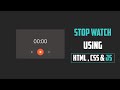 How To Create Stopwatch Using HTML, CSS, and JavaScript |Inspect Institute