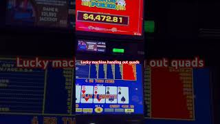 Triple Double Bonus Quad 5s Trying To Excite Me #videopoker #poker #casino #gamble #gambling #quads