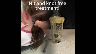 Nit and knot free treatment! #thelicelady #licetok