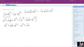 Factor (a+b)^2 - (a-b)^2