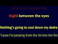 Wax - Right Between The Eyes KARAOKE