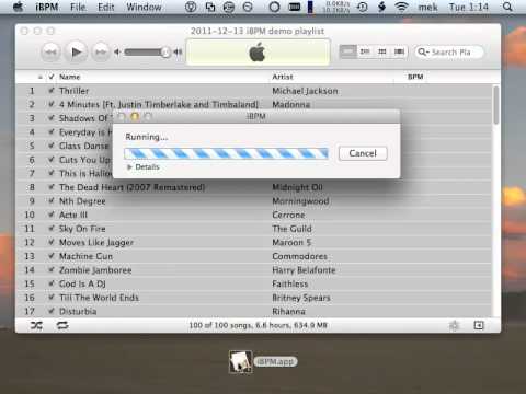 Tagging 100 iTunes tracks with BPM info in 15 seconds. Tagging 100 iTunes tracks with BPM info in 15 seconds.