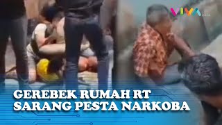 DRAMATIS! Polisi Grebek Rumah RT yang Jadi Markas Pesta Narkoba