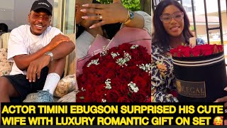 ACTOR TIMINI EBUGSON SURPRISED HIS WIFE ON SET WOW 🤩