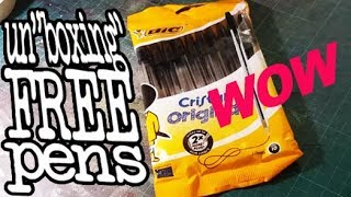 Unboxing Pens from Bic.